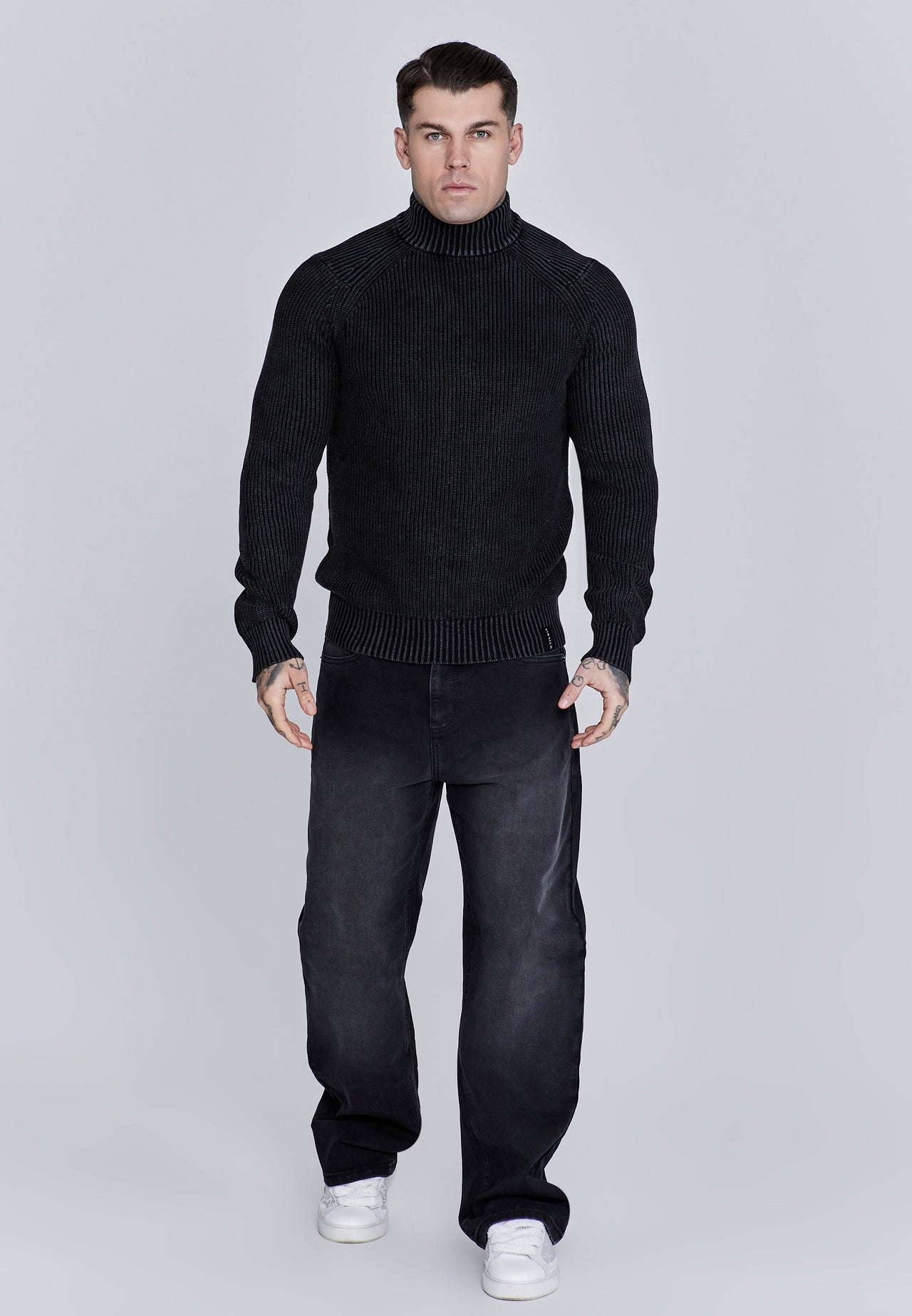 Black High Neck Sweater (2)