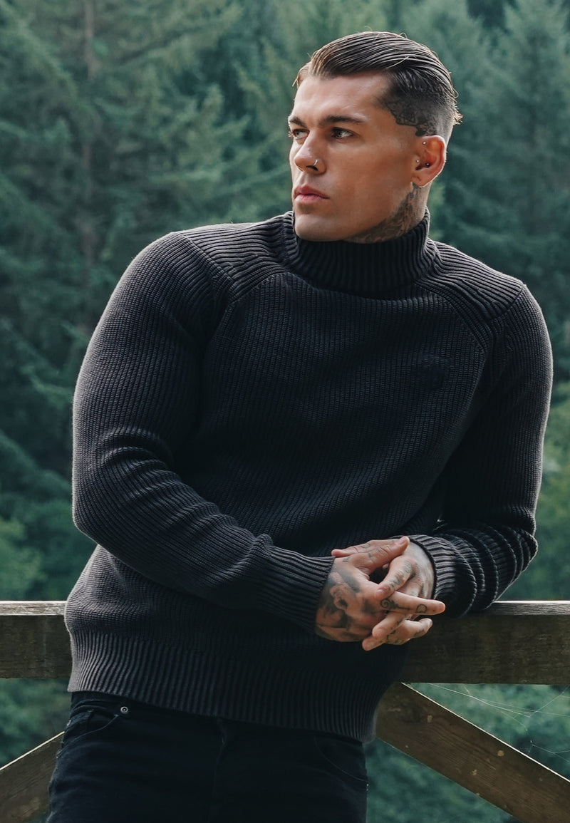 Black High Neck Sweater