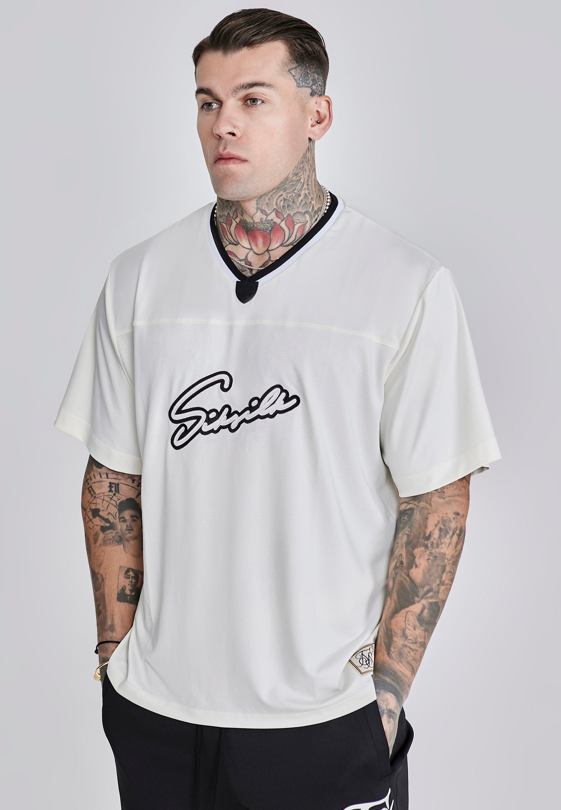 Ecru Football T Shirt
