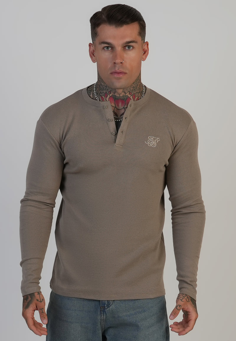 Beige Henley T-Shirt