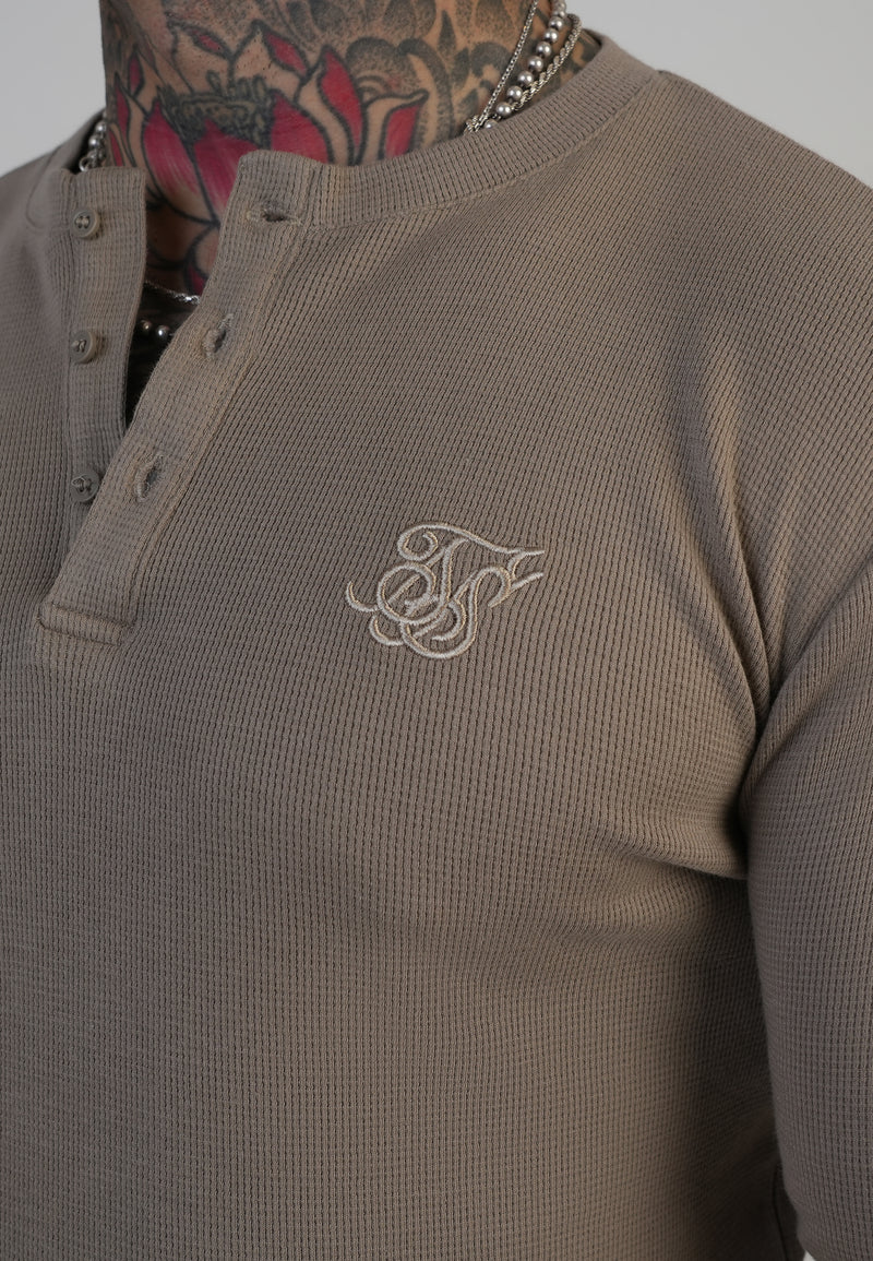 Beige Henley T-Shirt (1)