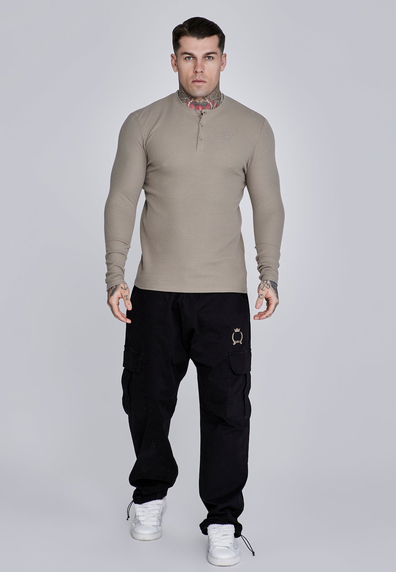 Beige Henley T-Shirt (2)