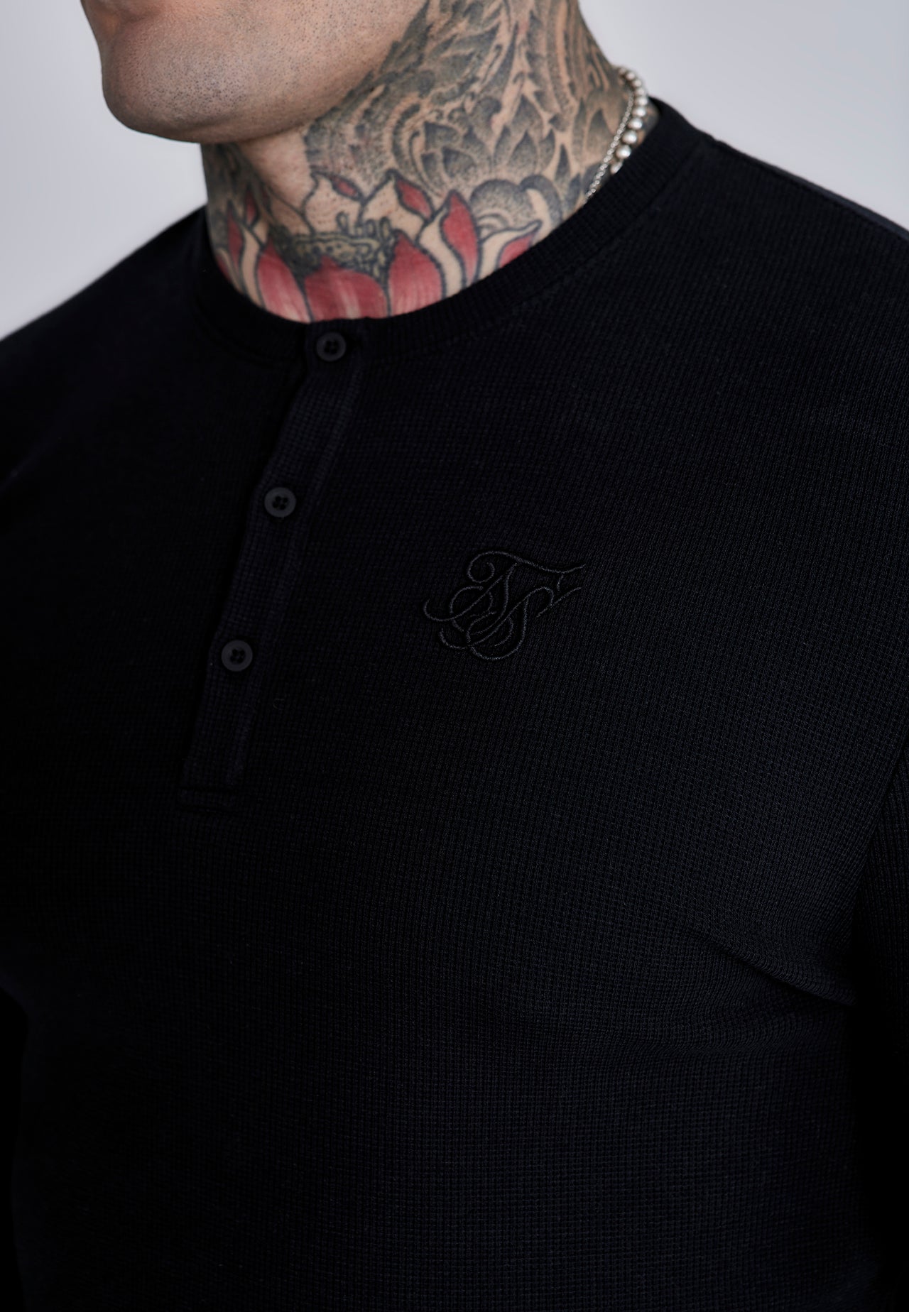 Black Henley T-Shirt (1)