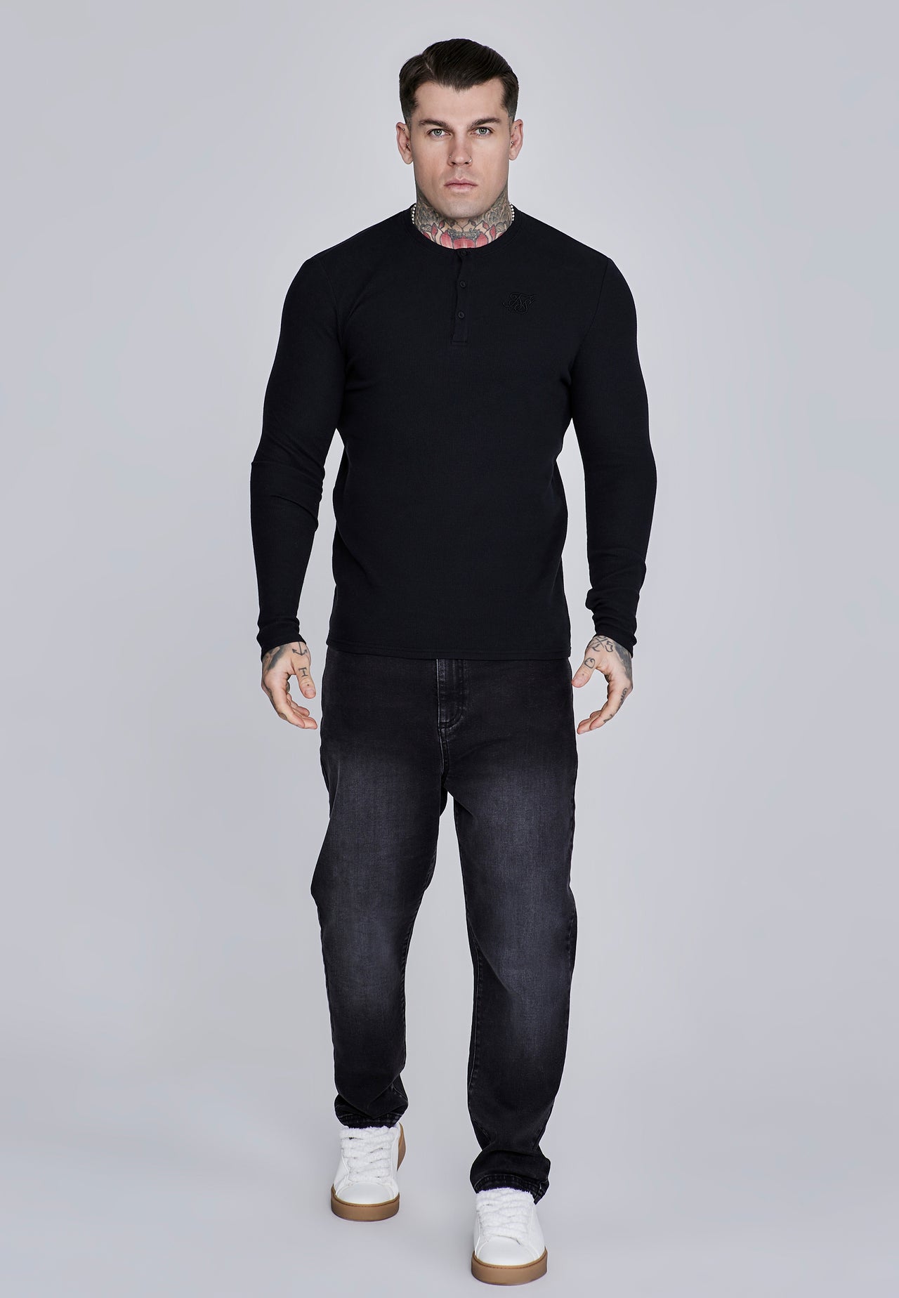 Black Henley T-Shirt (2)