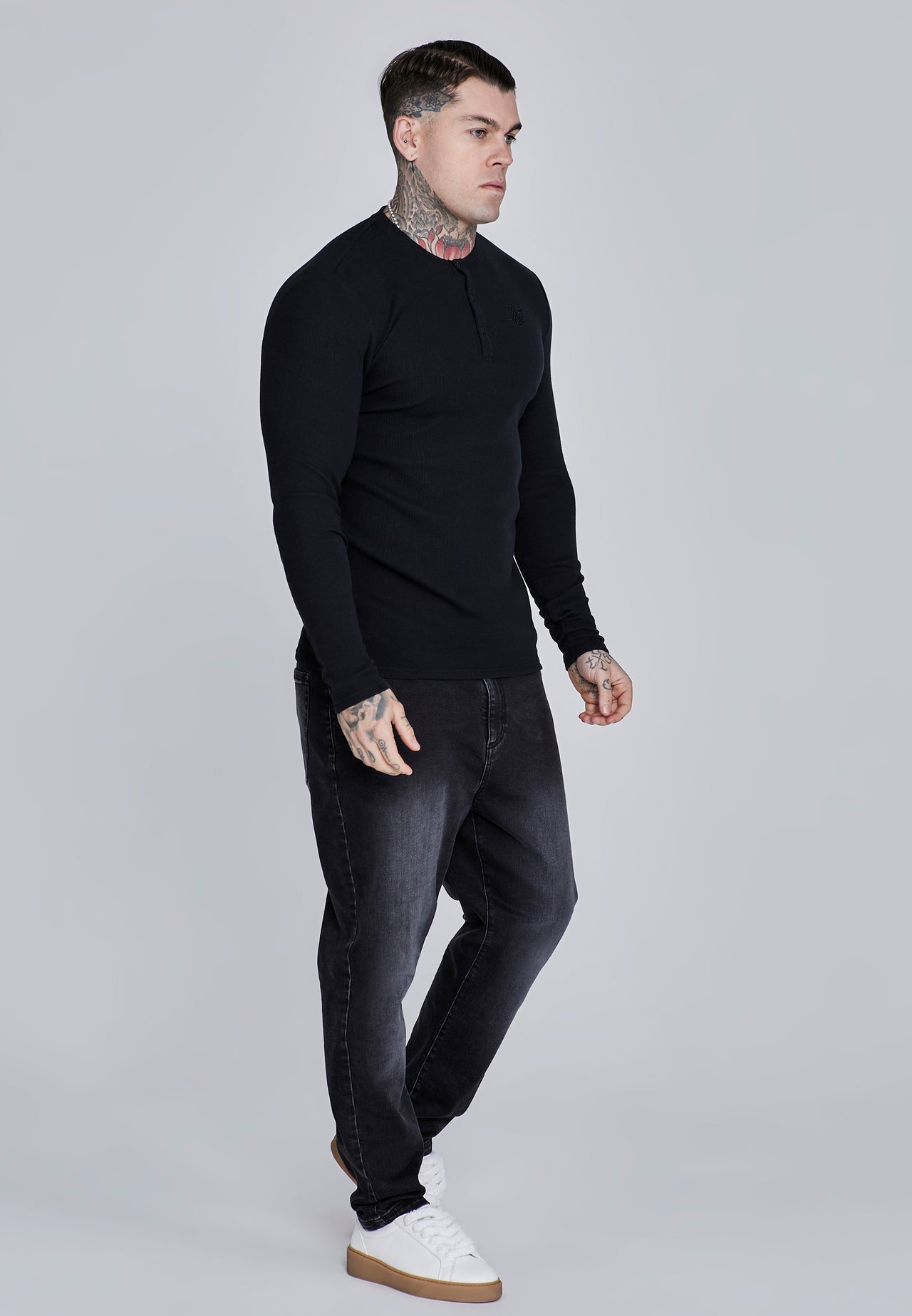 Black Henley T-Shirt (3)