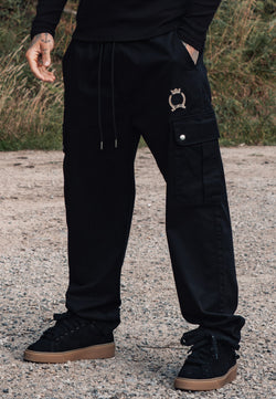 Black Loose Fit Cargos