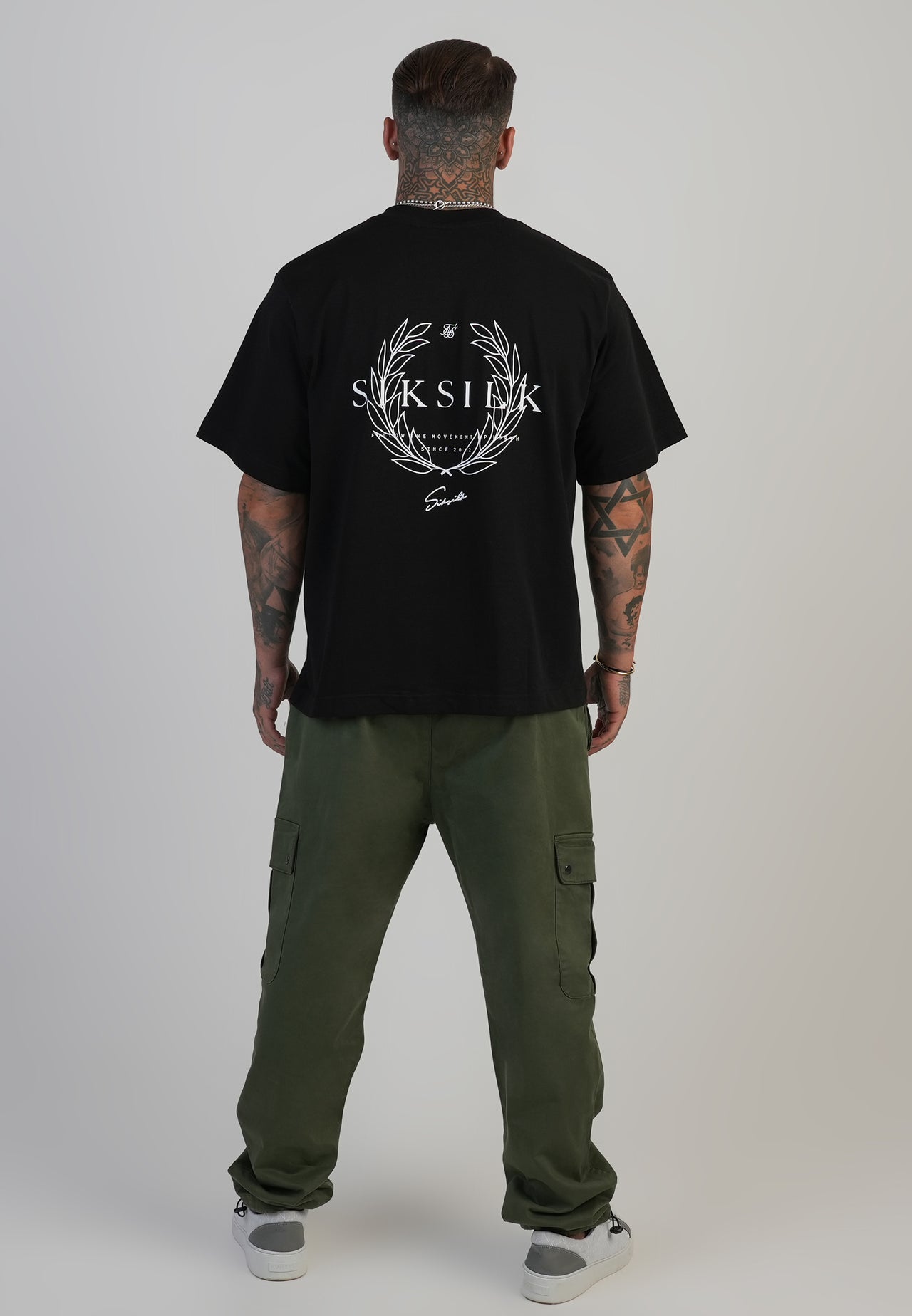 Khaki Green Loose Fit Cargos (4)