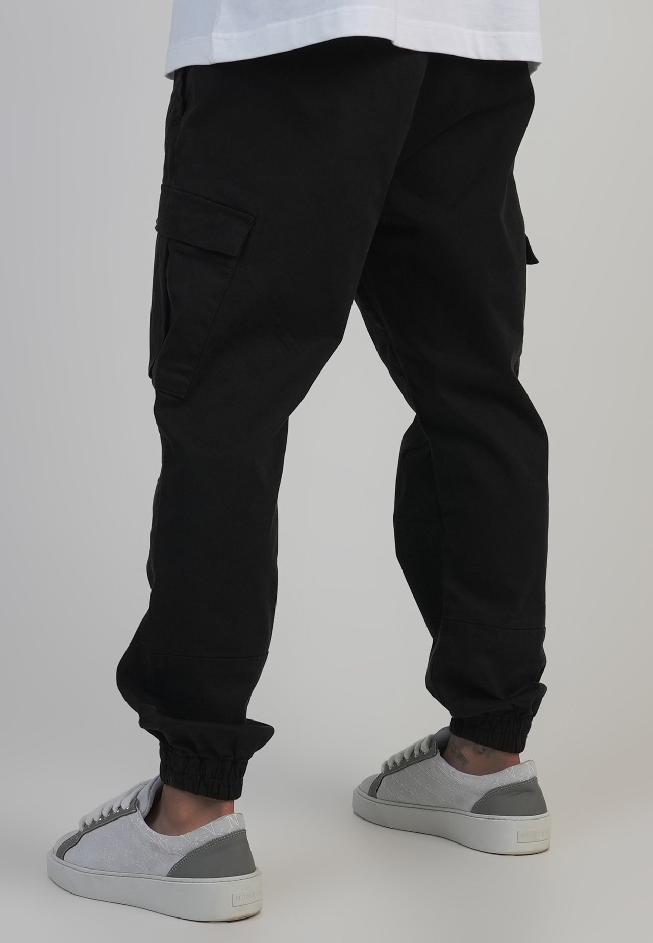Black Regular Fit Cargos (2)