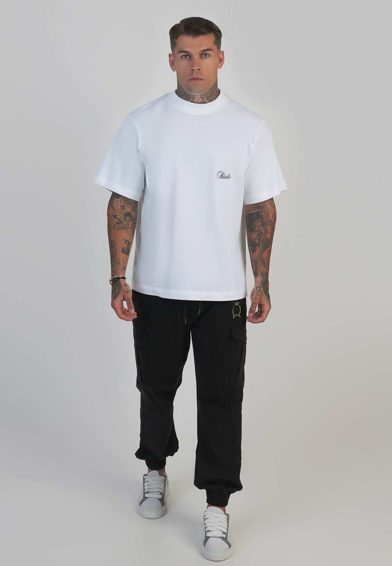 Black Regular Fit Cargos (3)