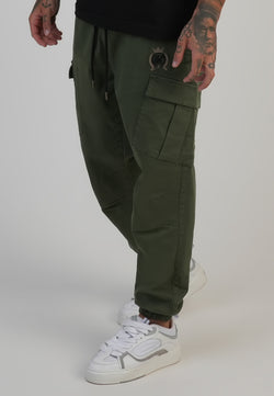 Khaki Green Regular Fit Cargos