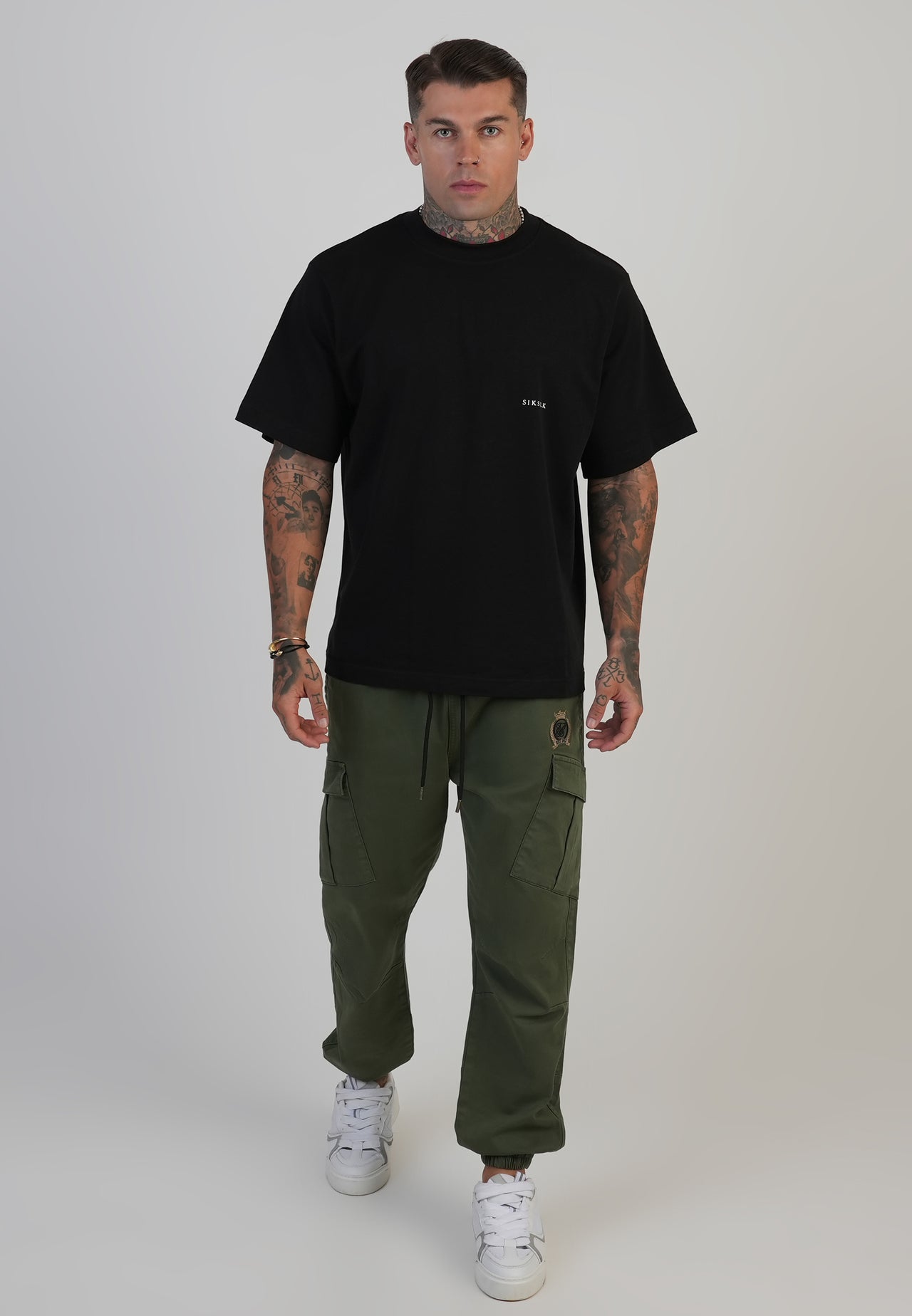 Khaki Green Regular Fit Cargos (3)