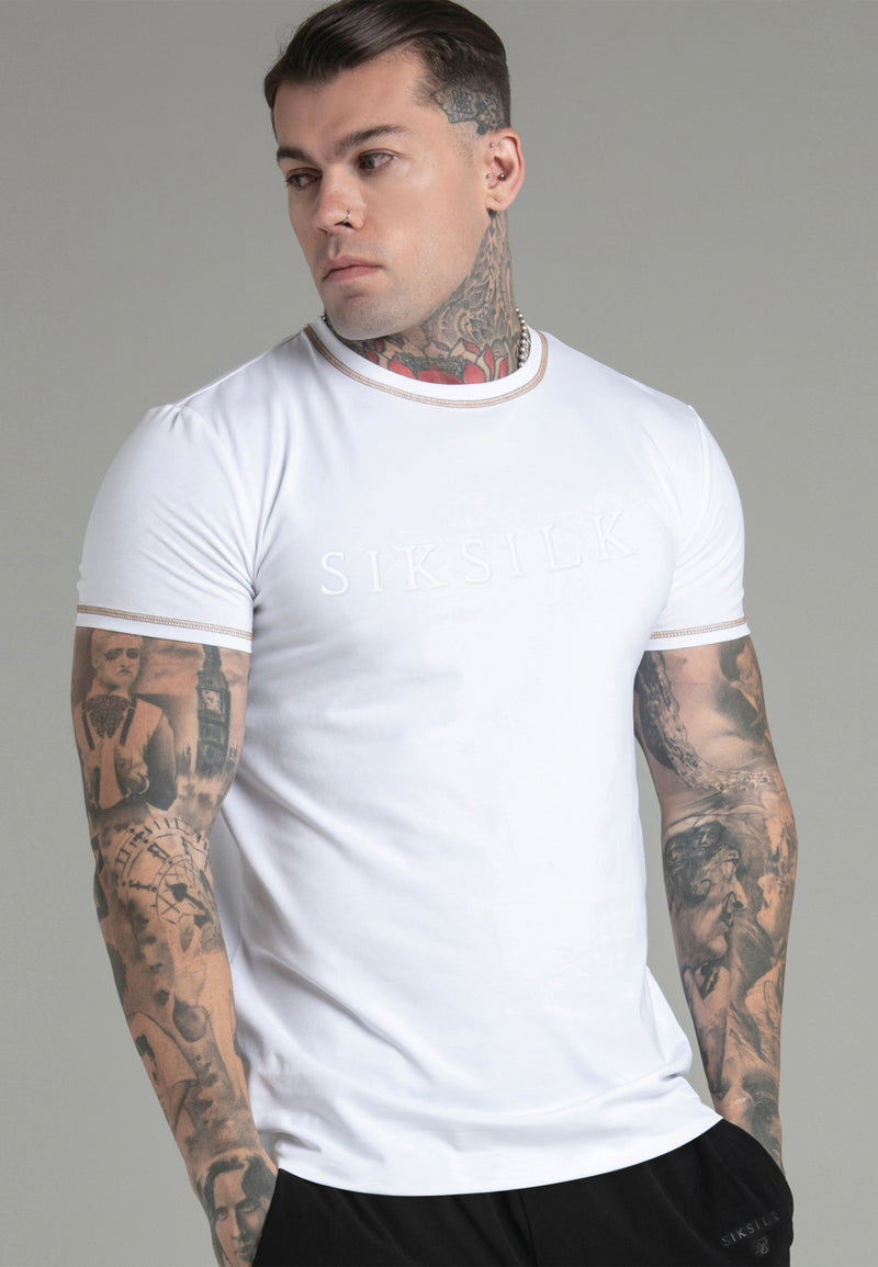 White Muscle Fit T-Shirt