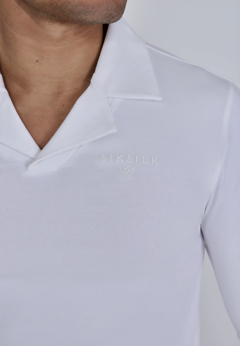 White Long Sleeve Polo (1)