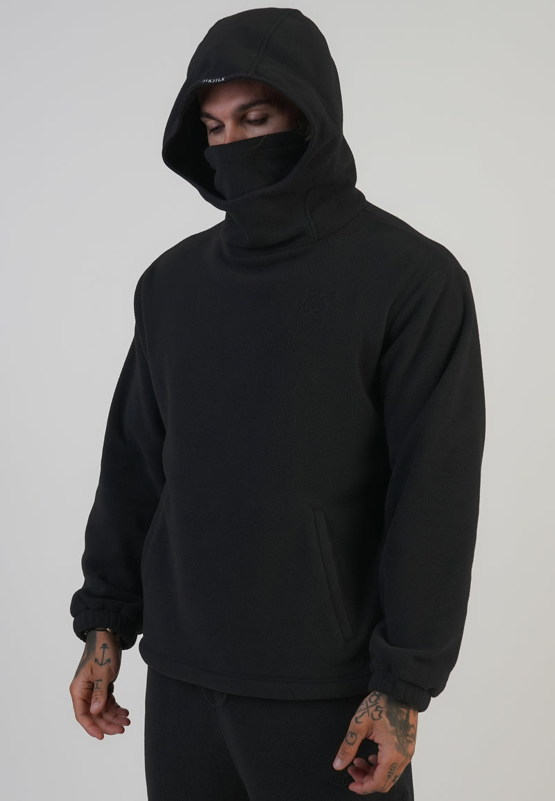 Black Polar Fleece Hoodie