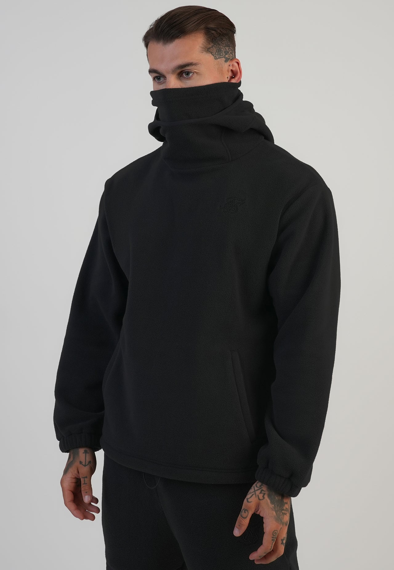 Black Polar Fleece Hoodie (6)