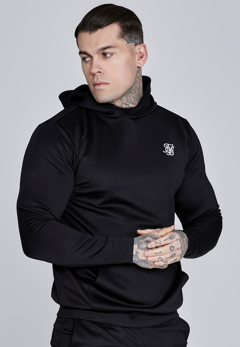 Black Essentials Poly Hoodie