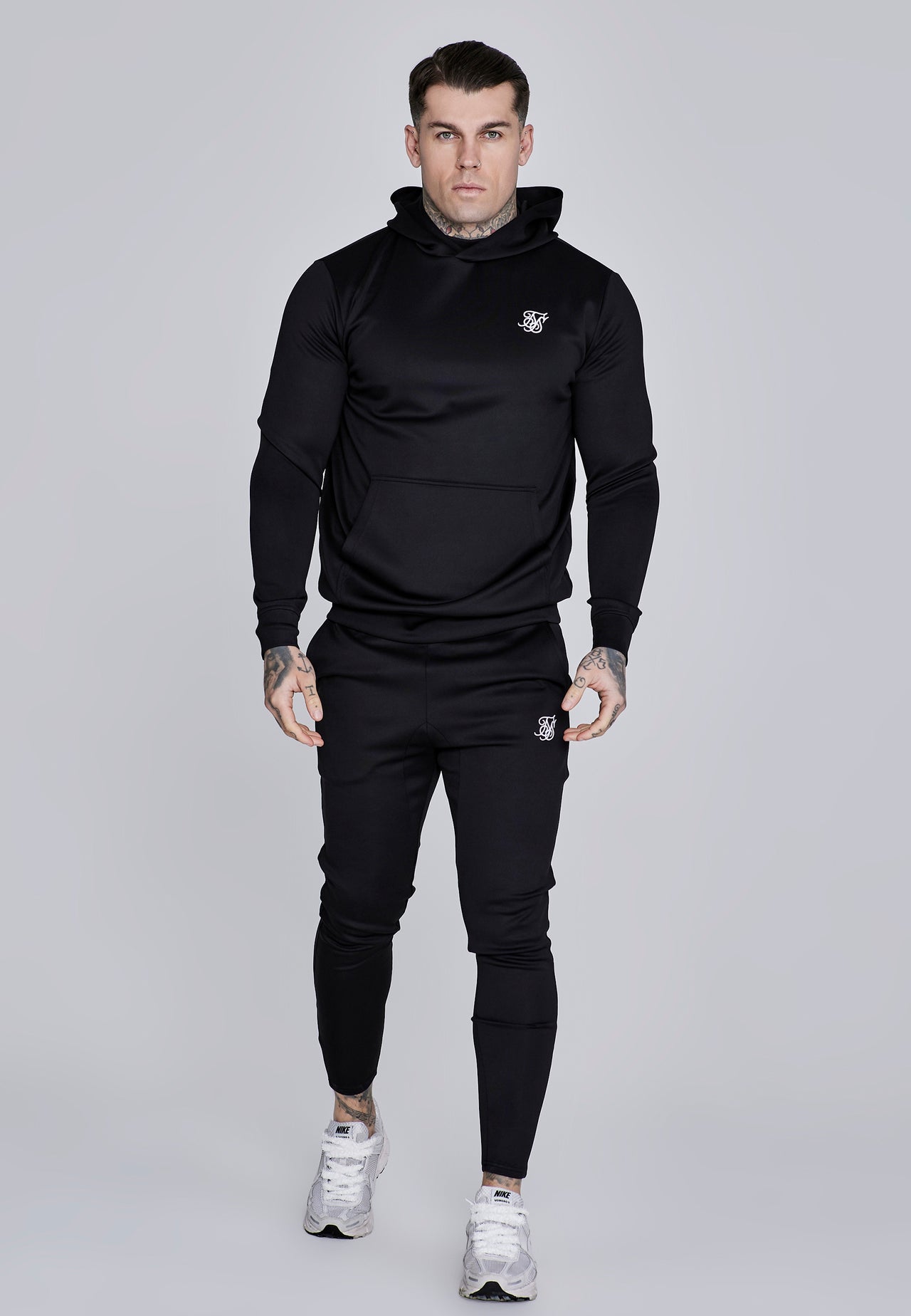 Black Essentials Poly Hoodie (2)