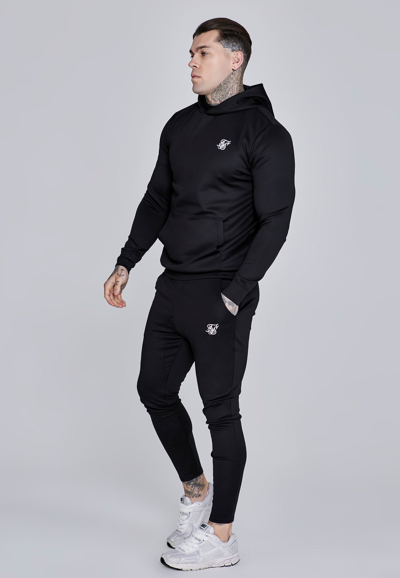 Black Essentials Poly Hoodie (3)