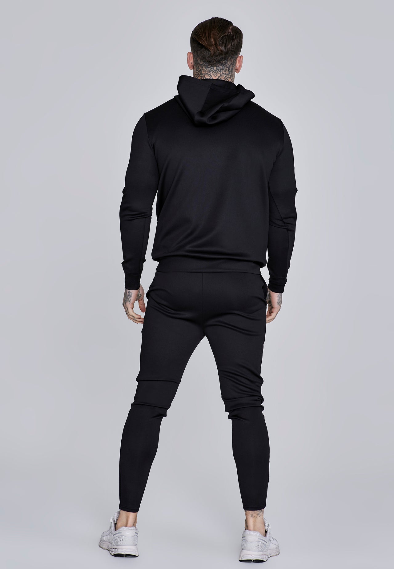 Black Essentials Poly Hoodie (4)