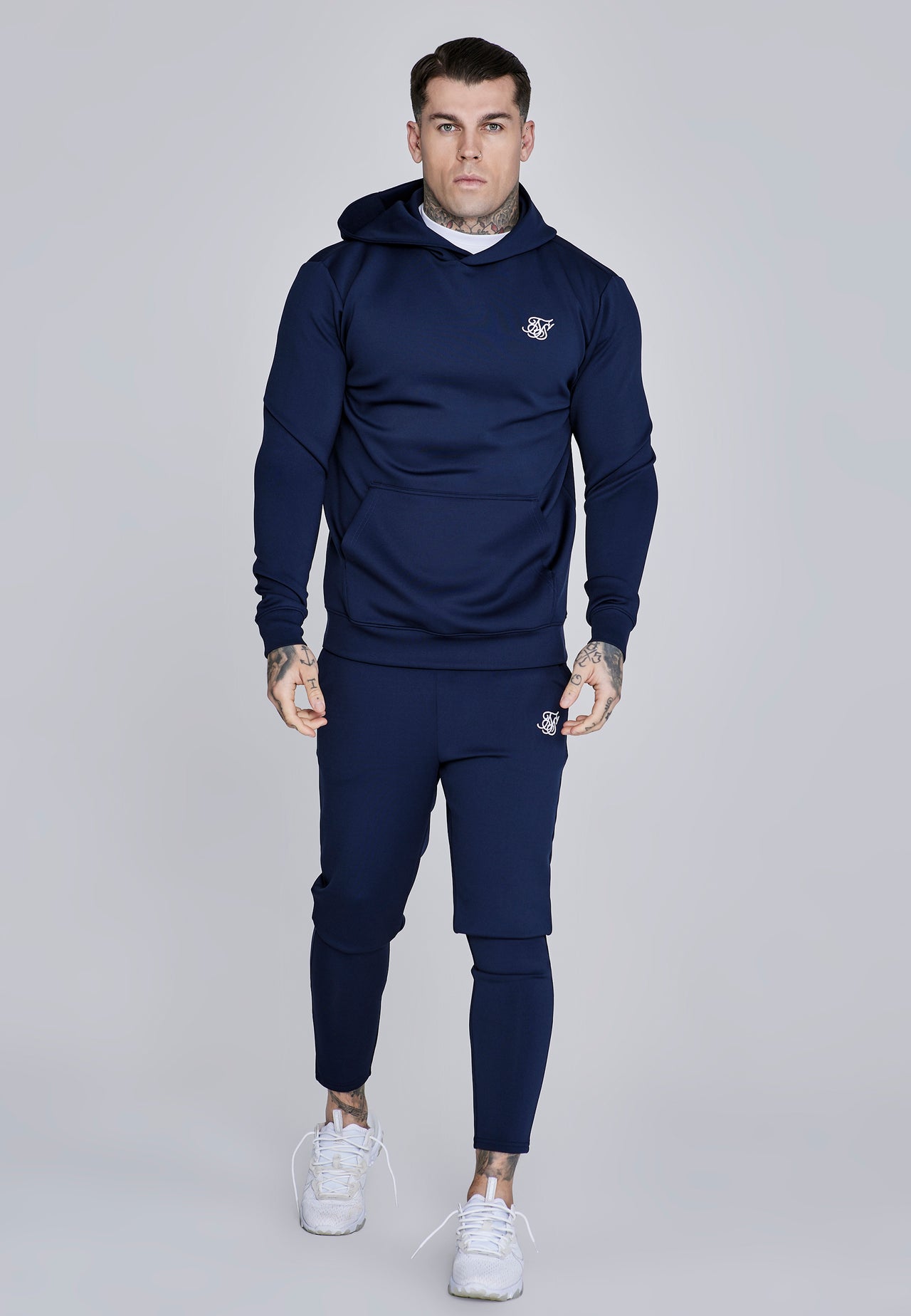 Navy Essentials Poly Hoodie (2)