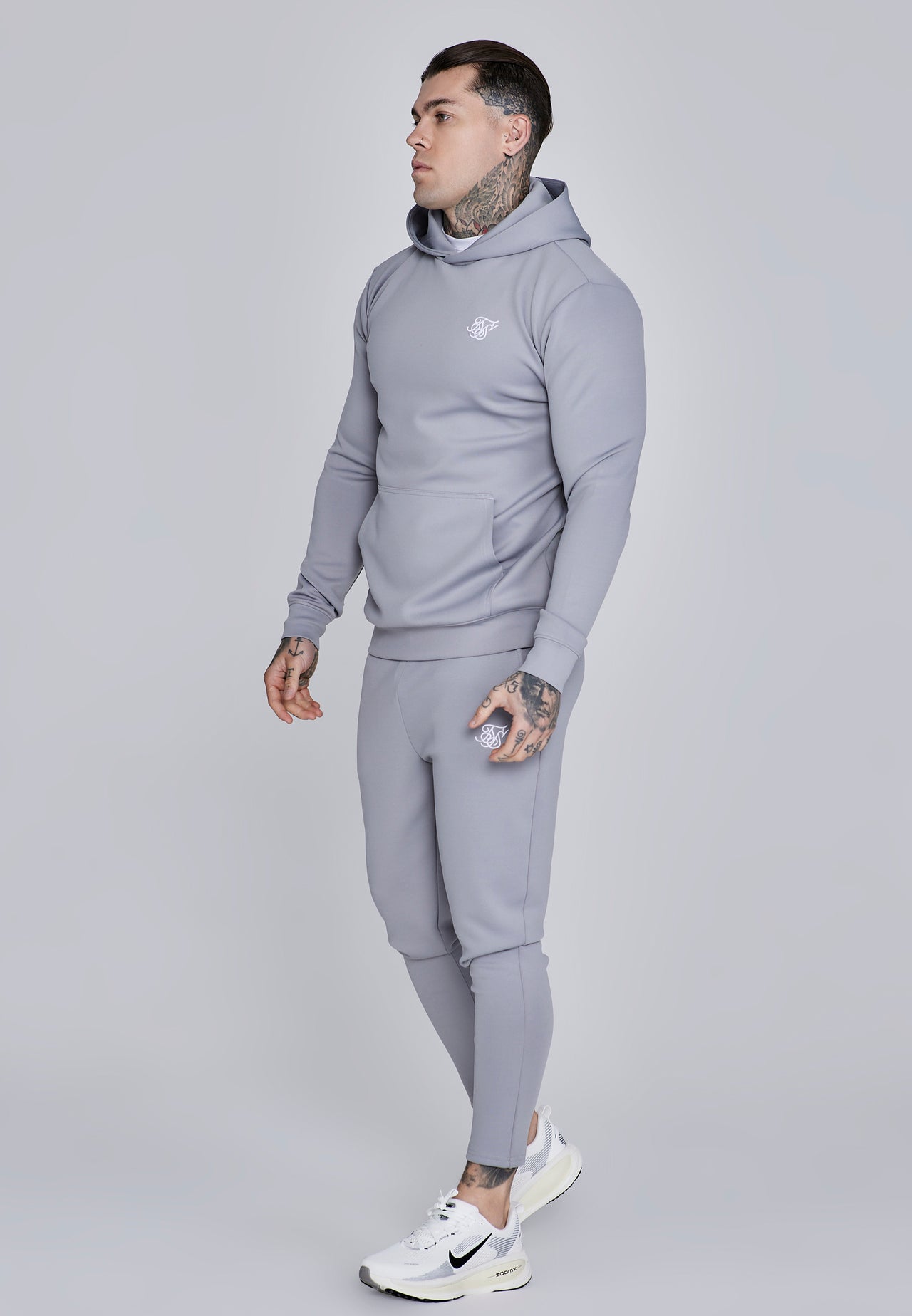 Grey Essentials Poly Hoodie (3)