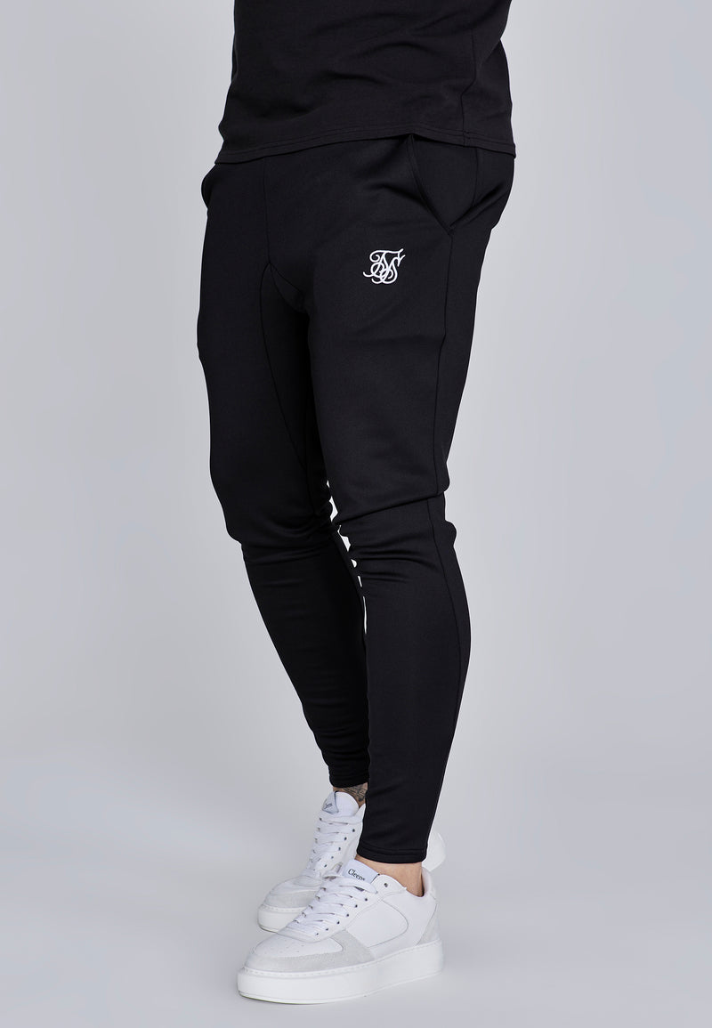 Black Essentials Poly Joggers