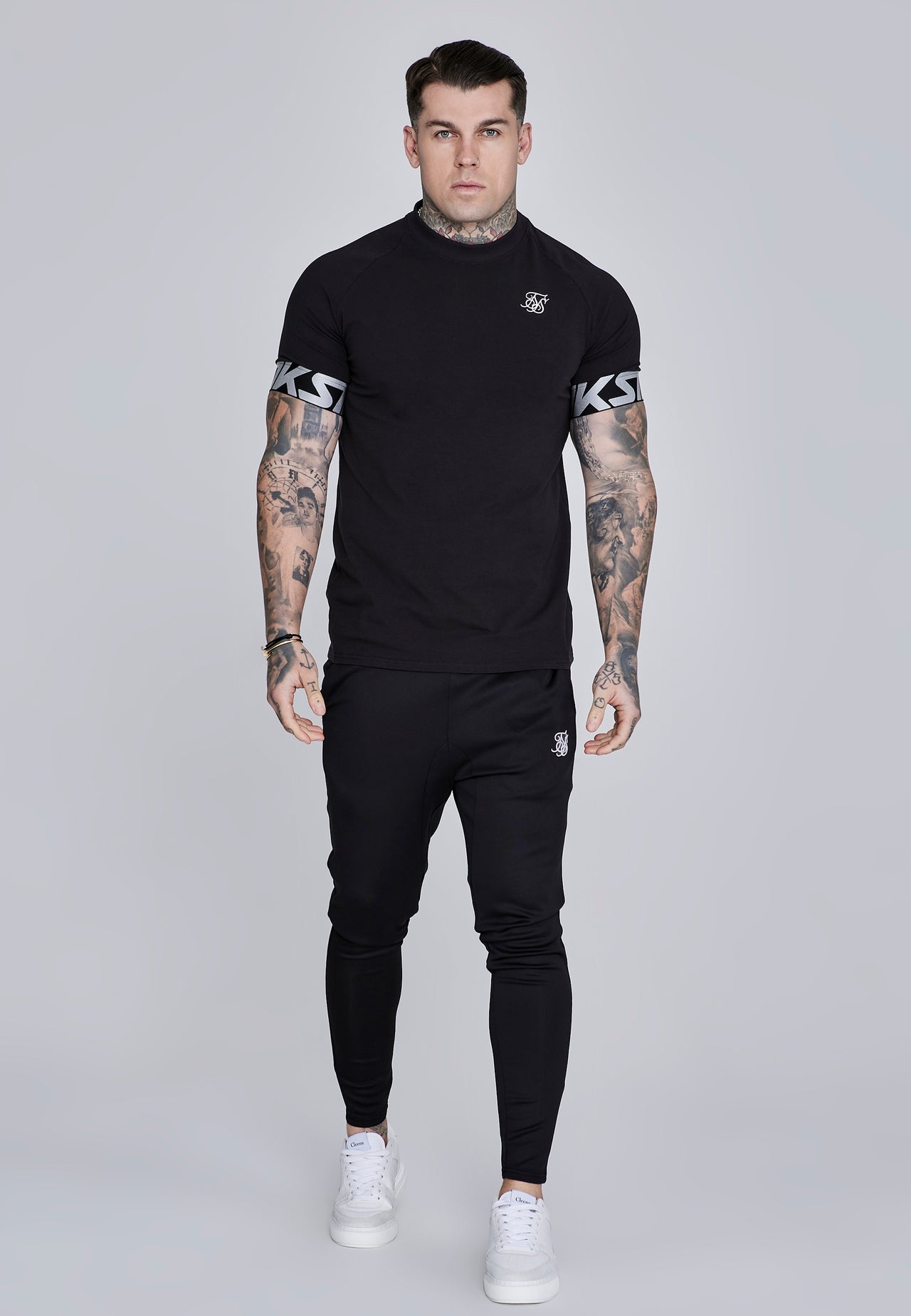 Black Essentials Poly Joggers (3)