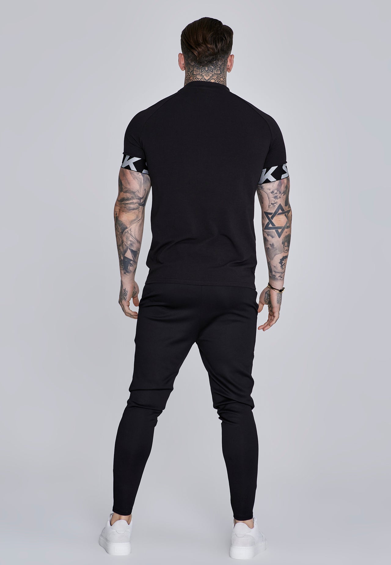 Black Essentials Poly Joggers (4)
