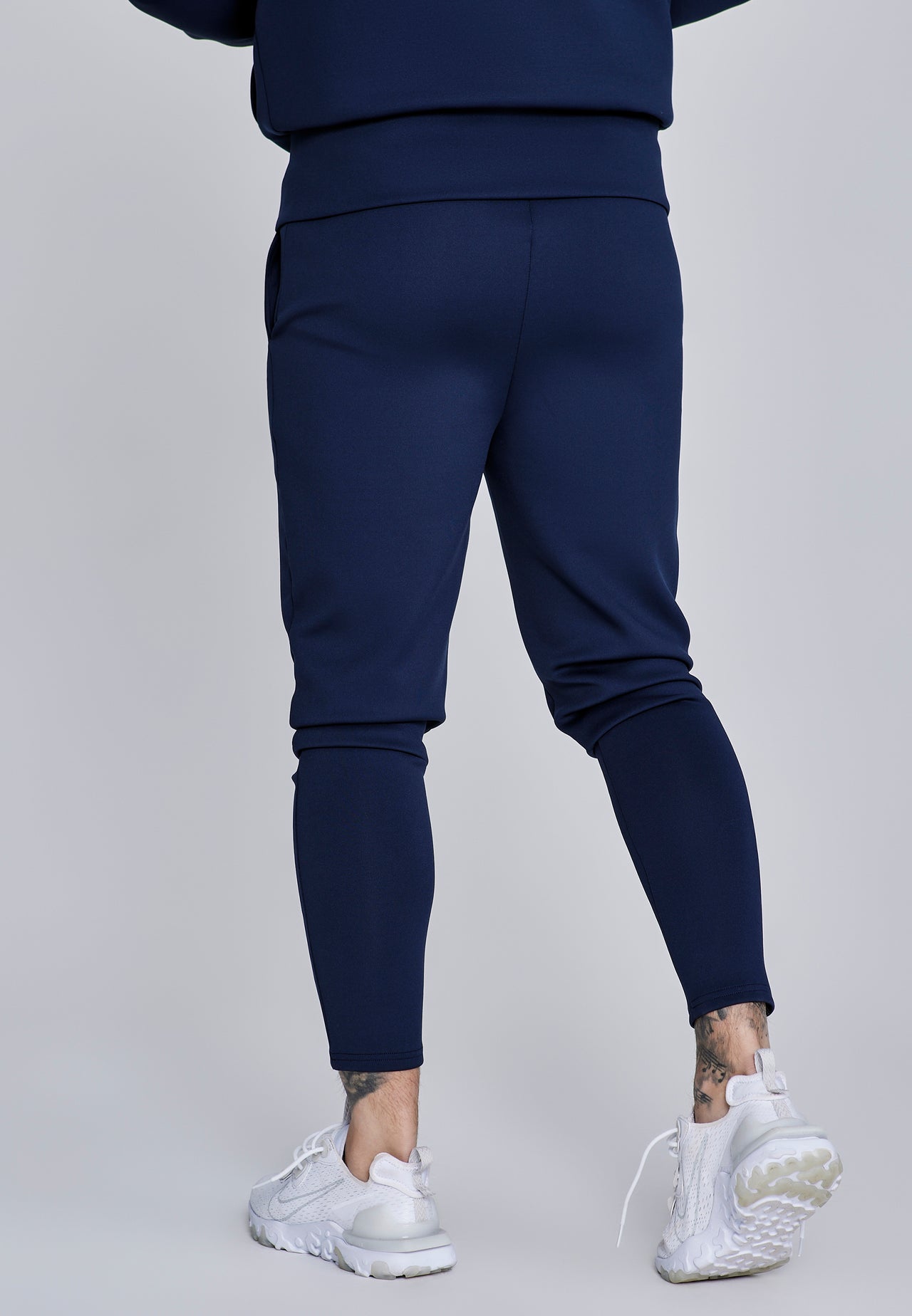 Navy Essentials Poly Joggers (2)