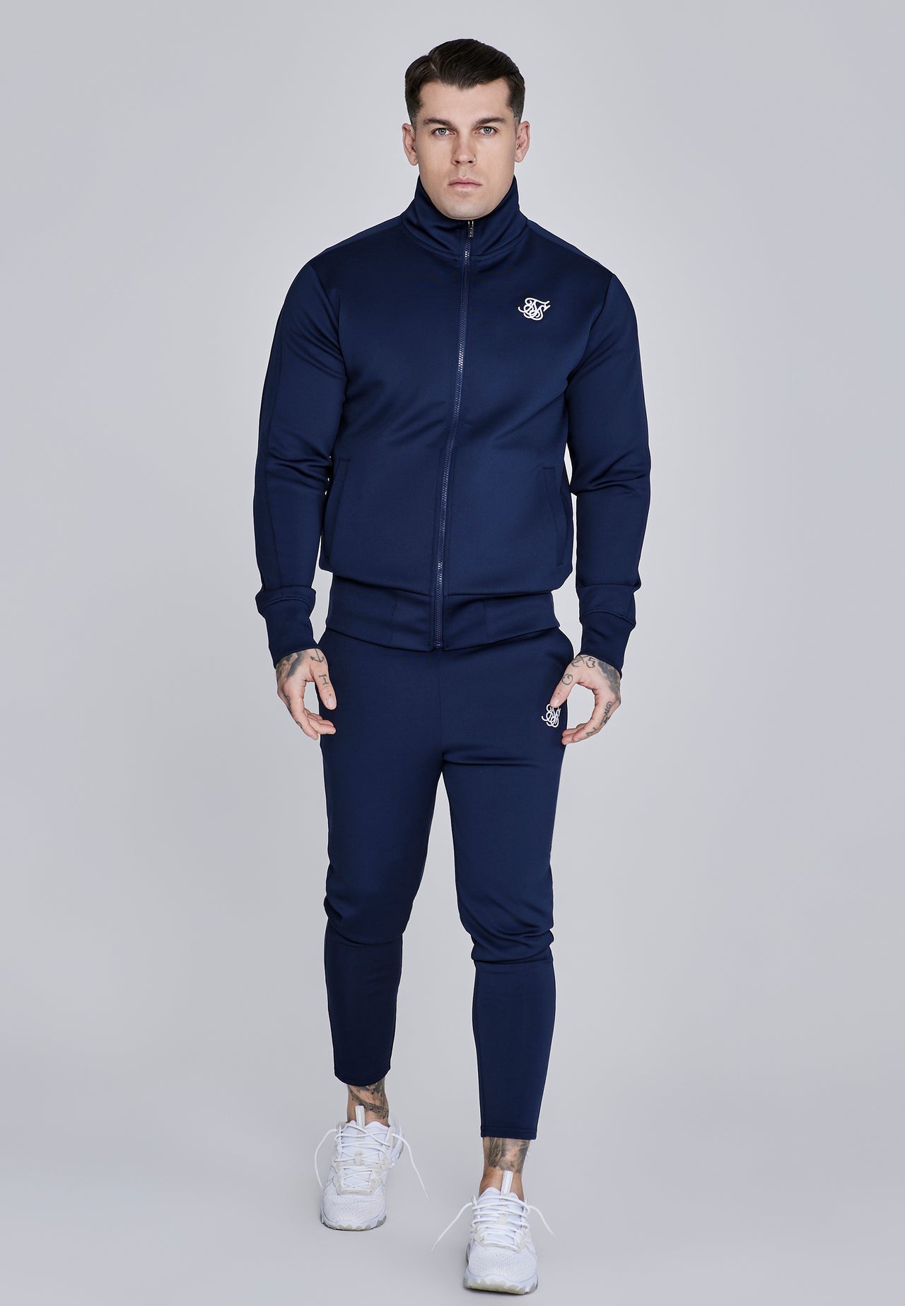 Navy Essentials Poly Joggers (3)