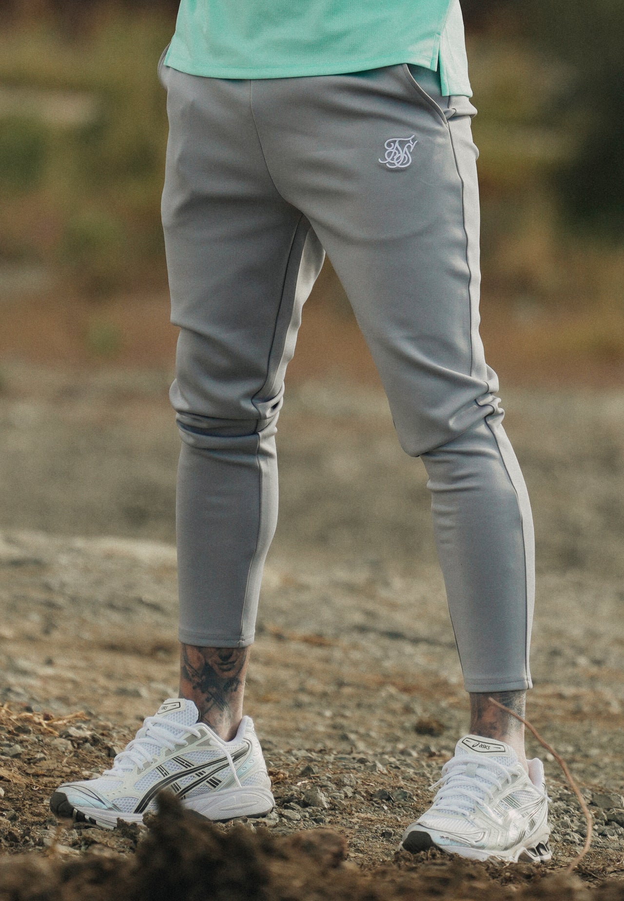 Grey Essentials Poly Joggers