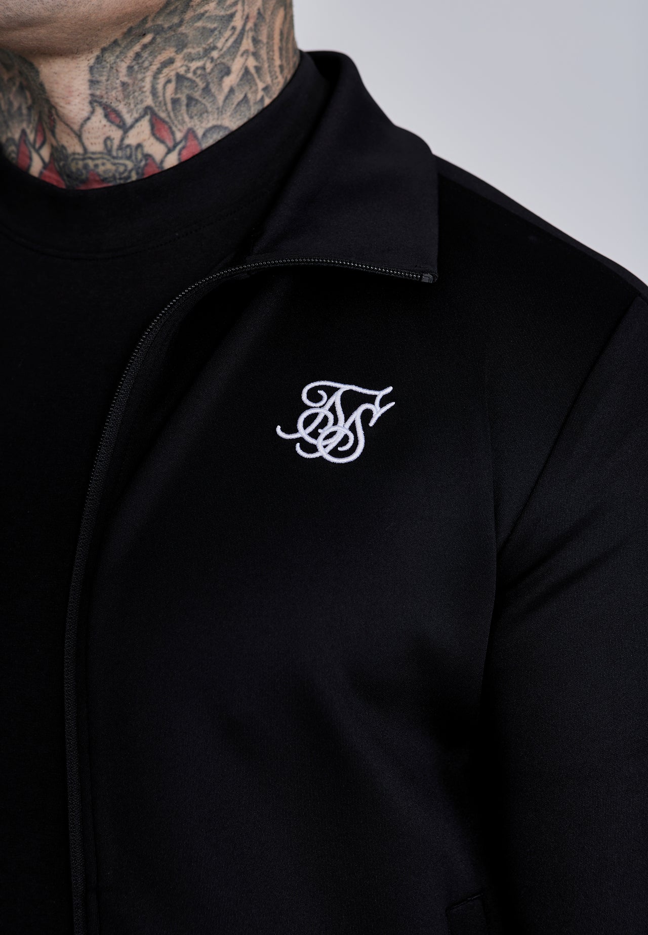 Black Essentials Poly Track Top (2)