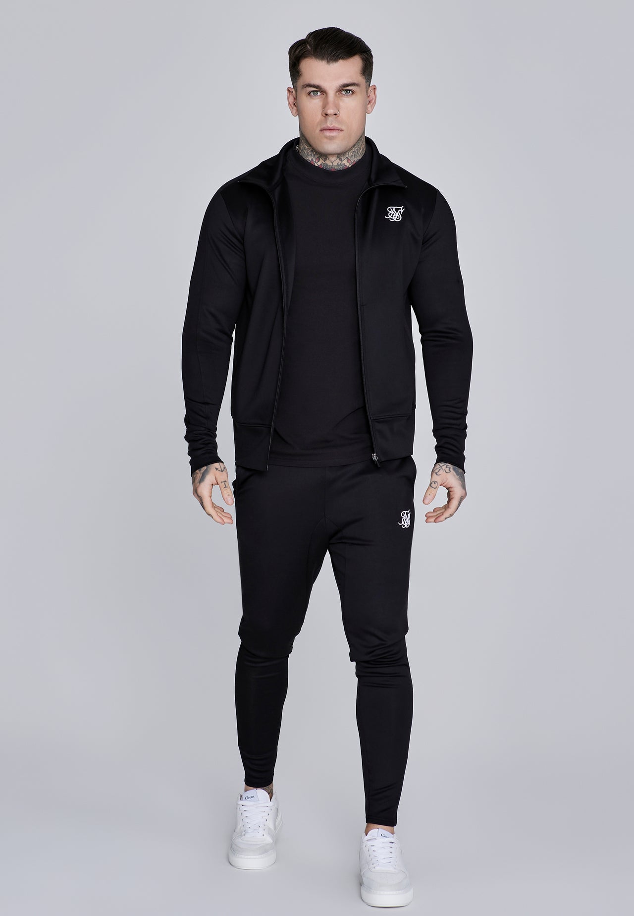 Black Essentials Poly Track Top (3)