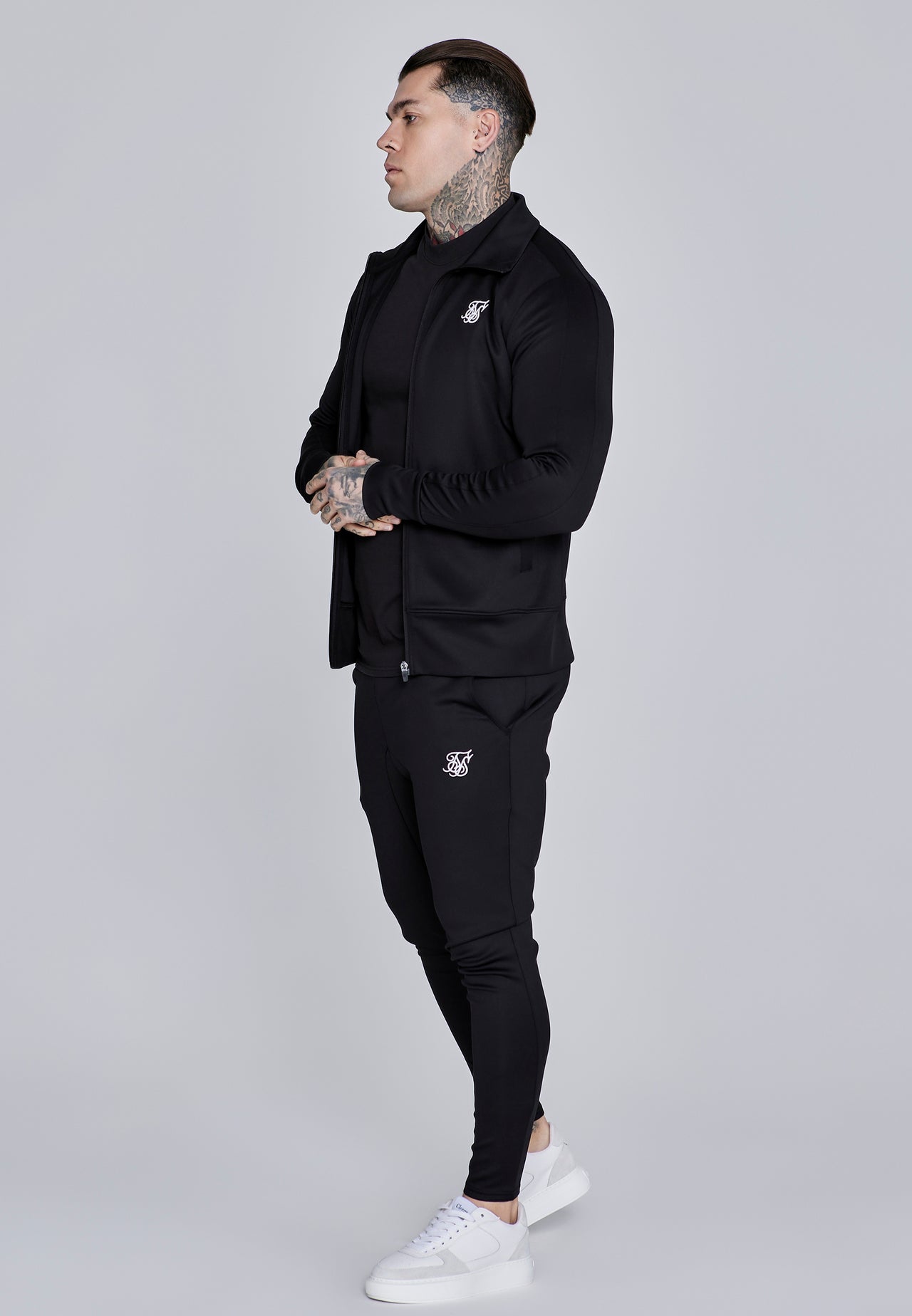 Black Essentials Poly Track Top (4)