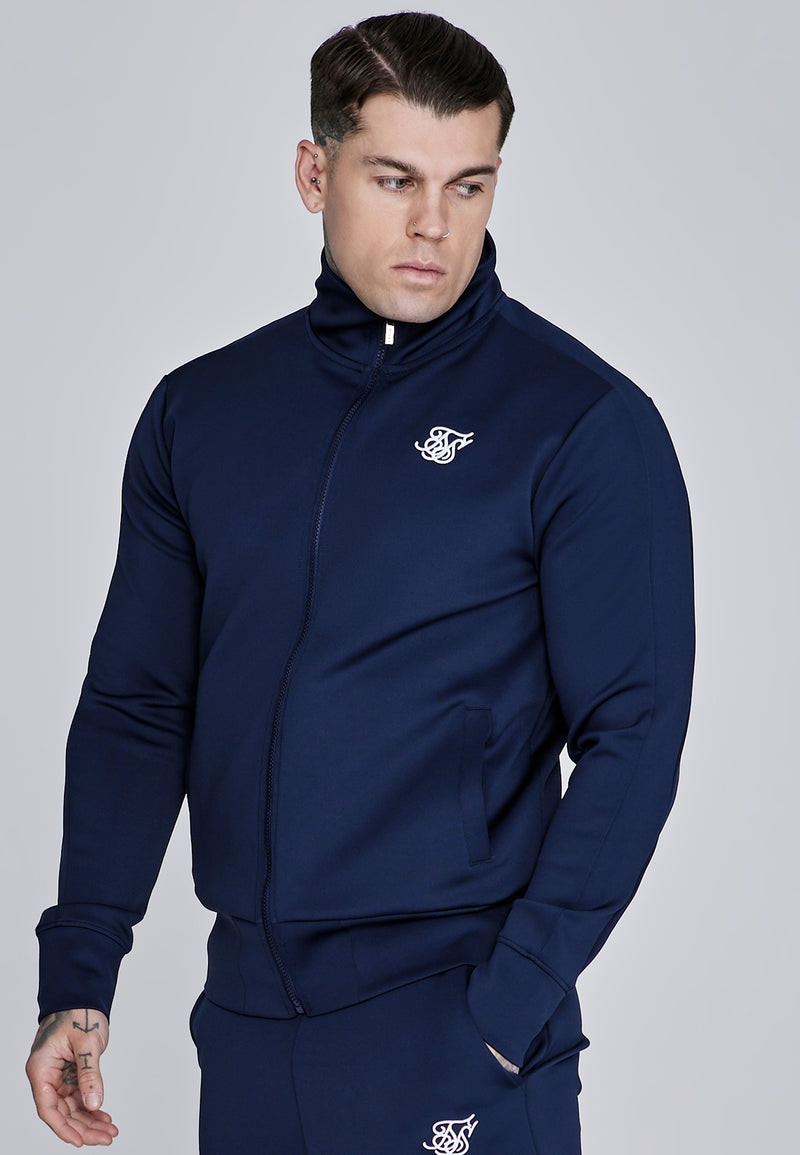 Navy Essentials Poly Track Top