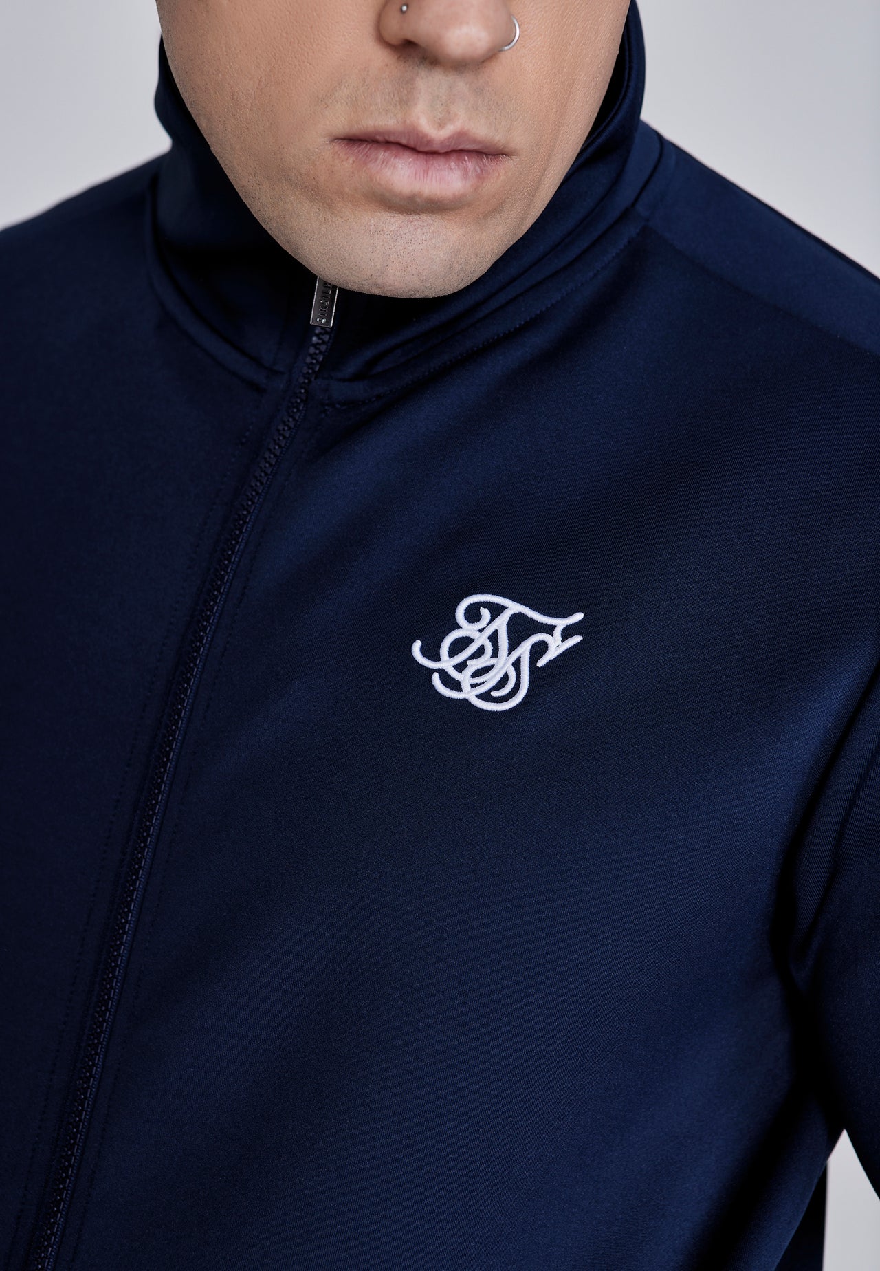 Navy Essentials Poly Track Top (1)