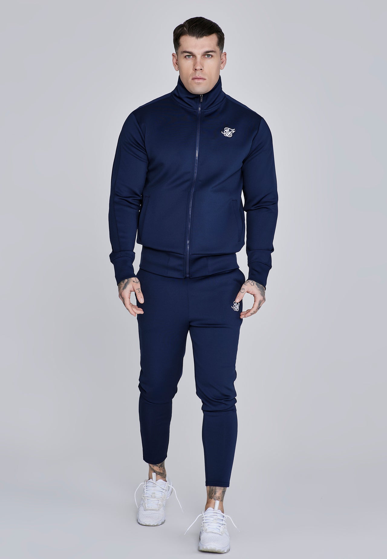 Navy Essentials Poly Track Top (2)