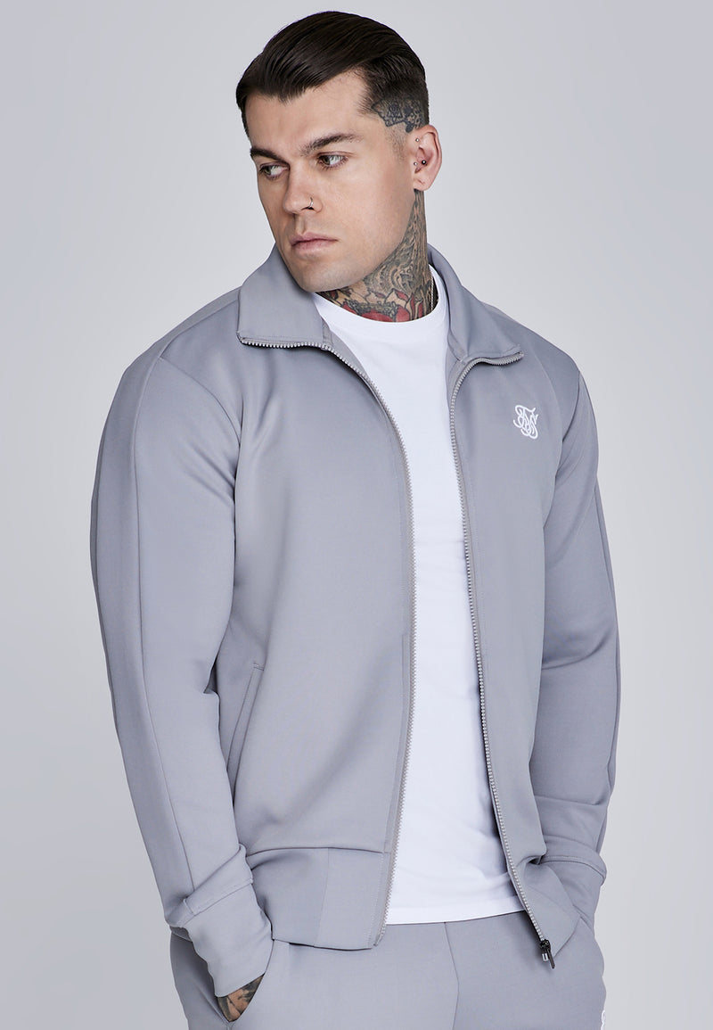 Grey Essentials Poly Track Top