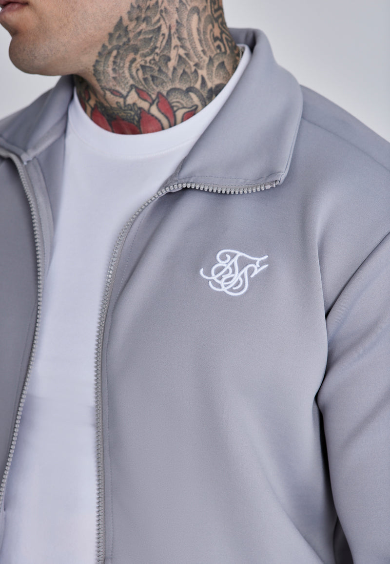 Grey Essentials Poly Track Top (1)
