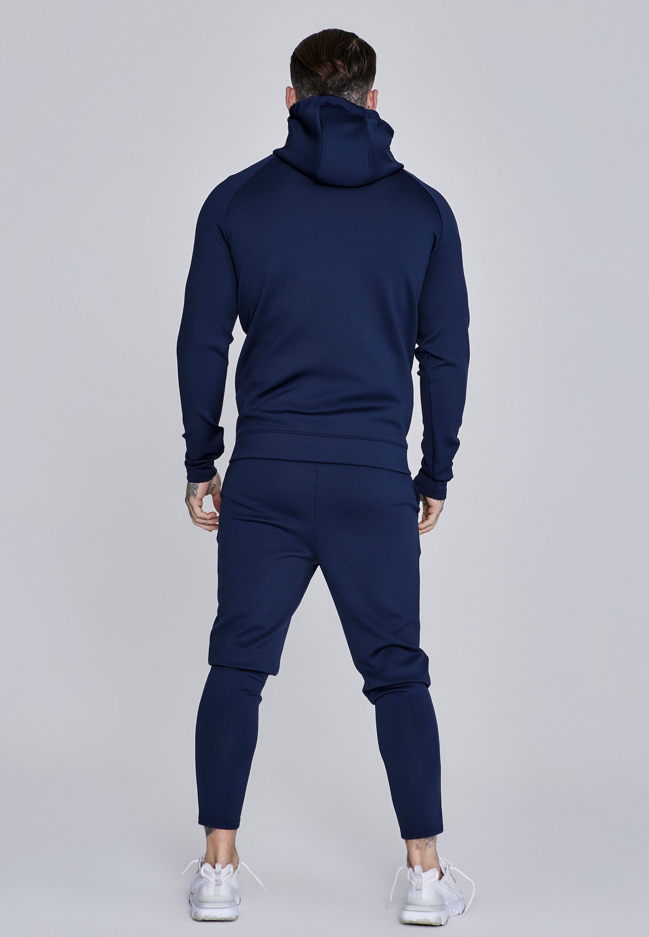 Navy Essentials Poly Full Zip Hoodie (4)