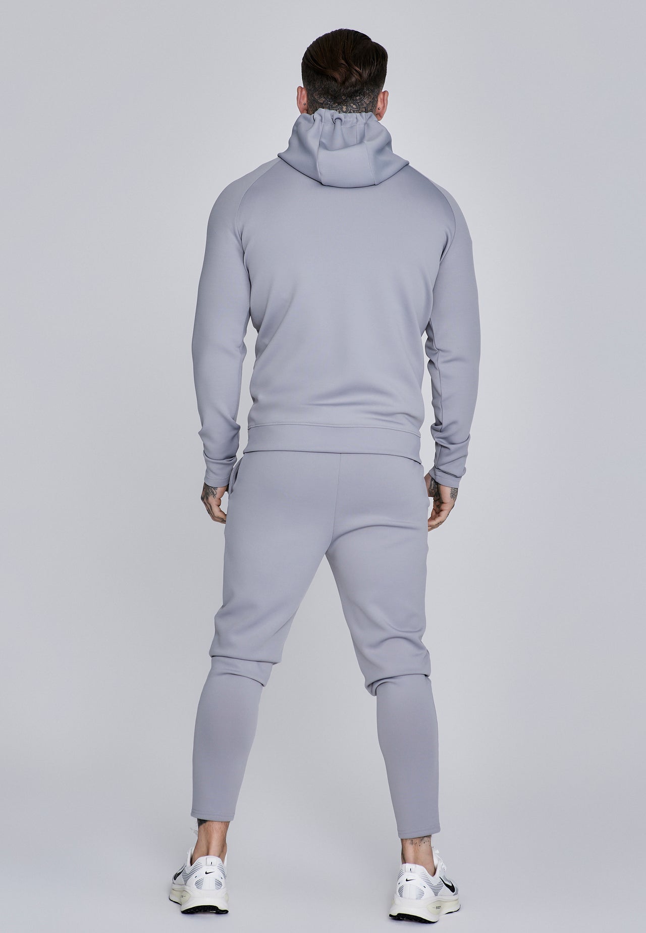 Grey Essentials Poly Full Zip Hoodie (4)