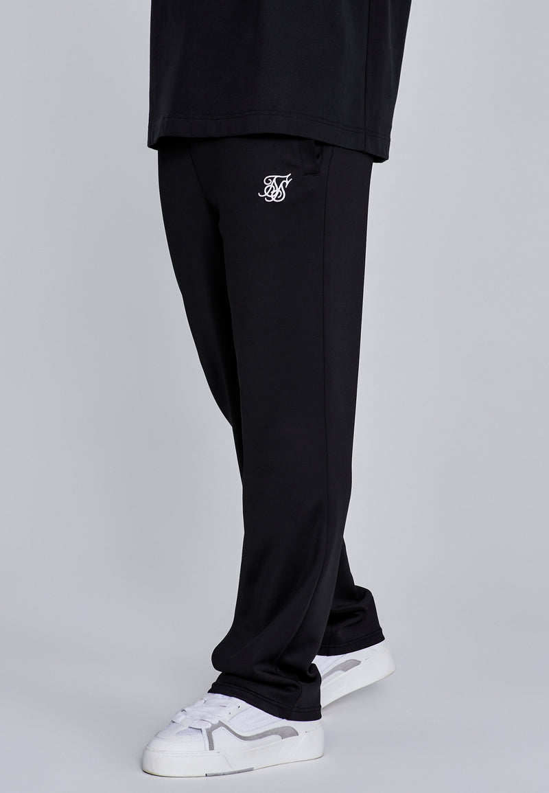 Black Essentials Poly Track Pants