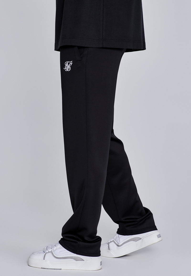 Black Essentials Poly Track Pants (1)