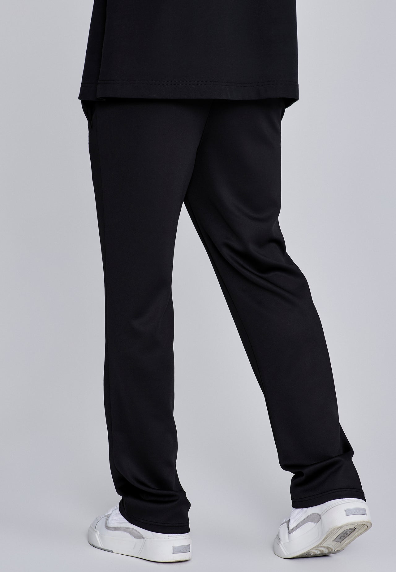 Black Essentials Poly Track Pants (2)