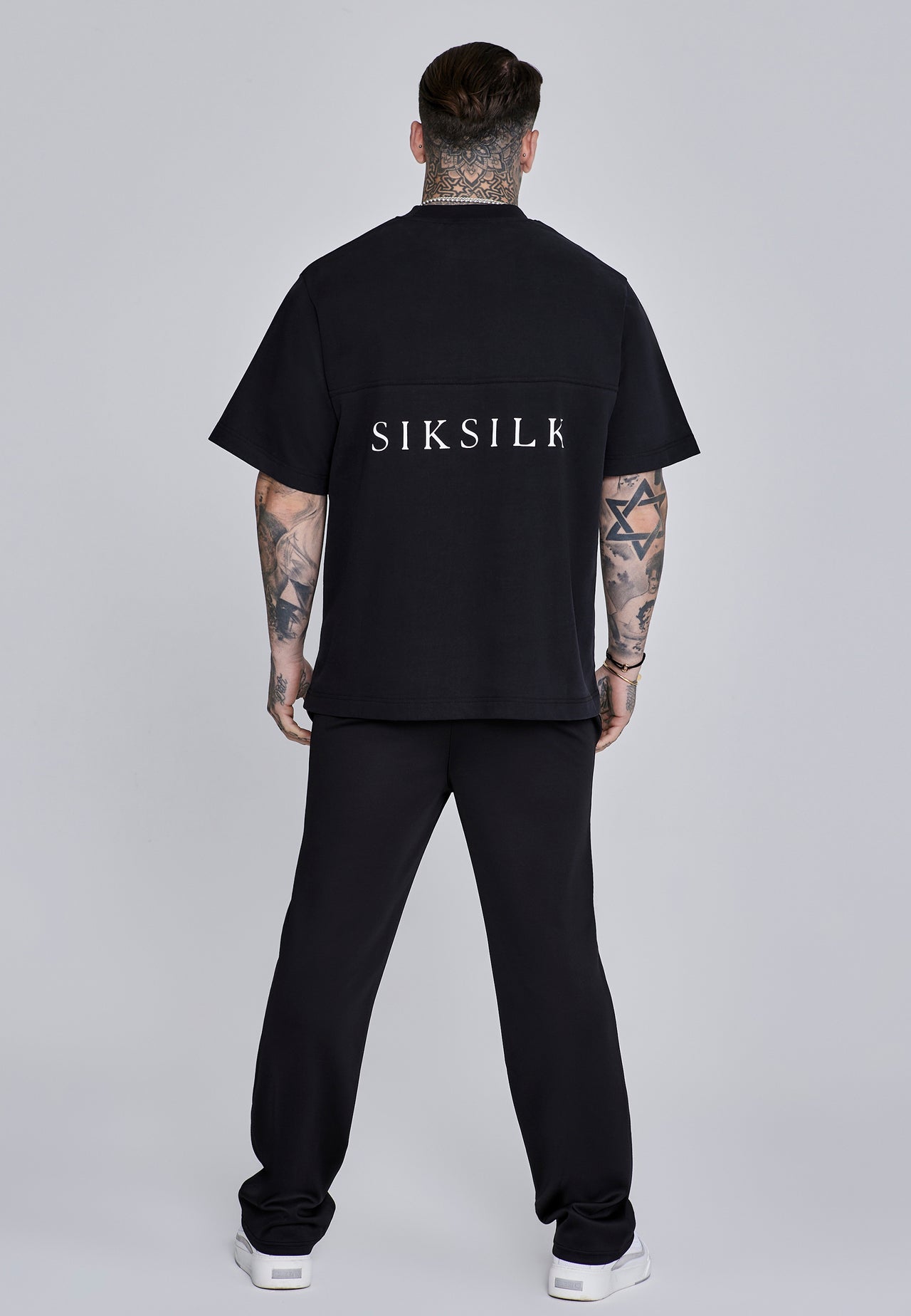 Black Essentials Poly Track Pants (4)
