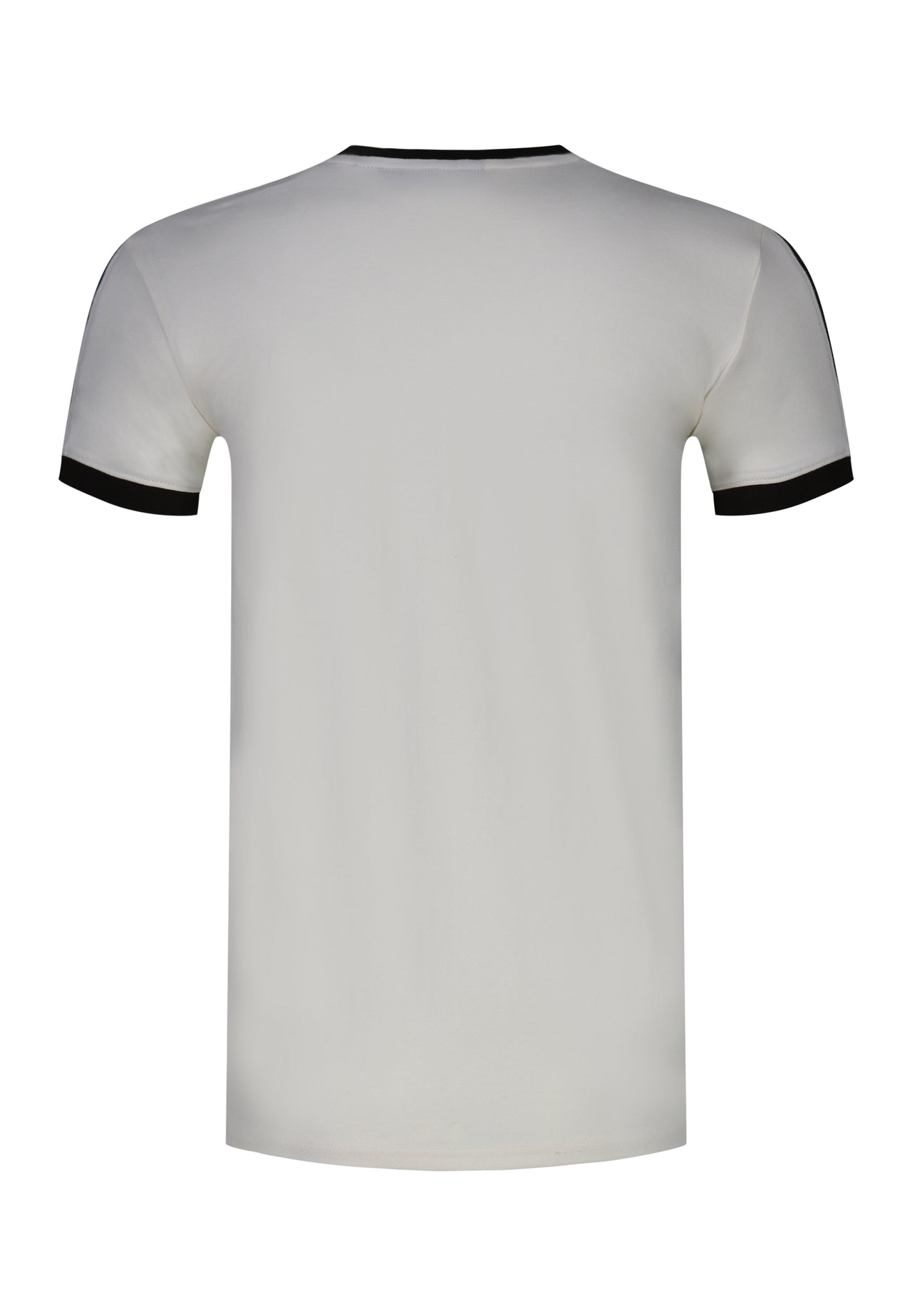 Ecru and Brown Stripe Ringer T-Shirt (6)