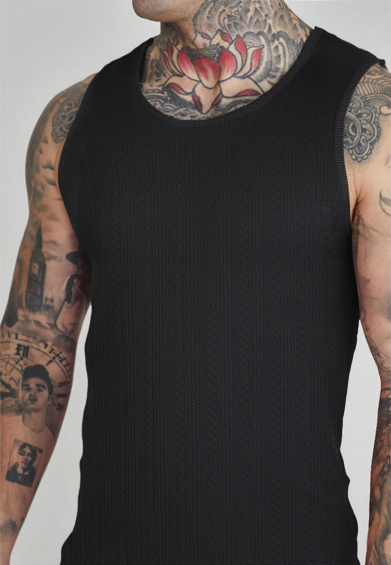 Black Textured Vest (1)