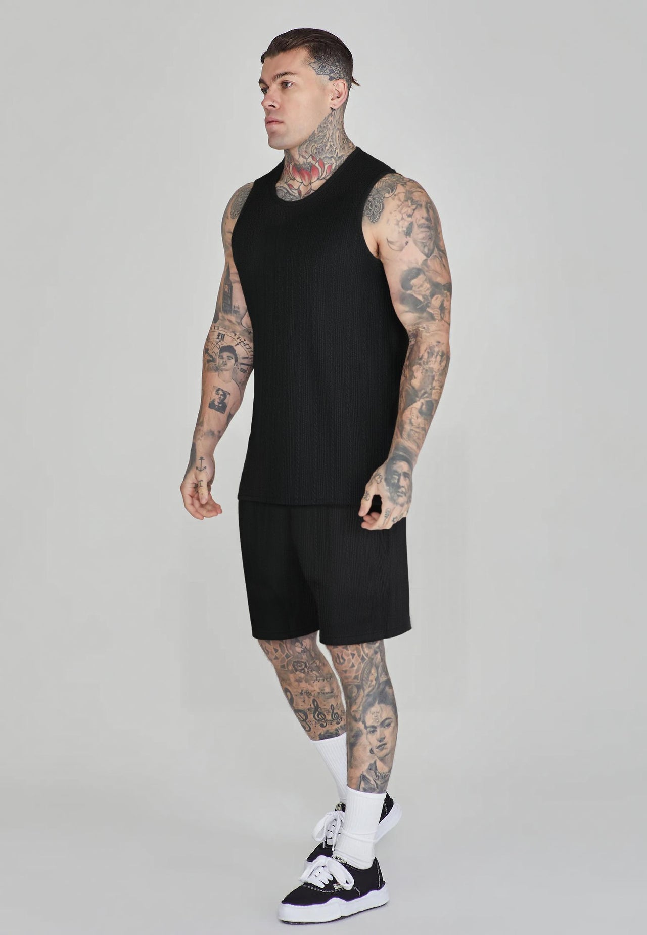 Black Textured Vest (2)