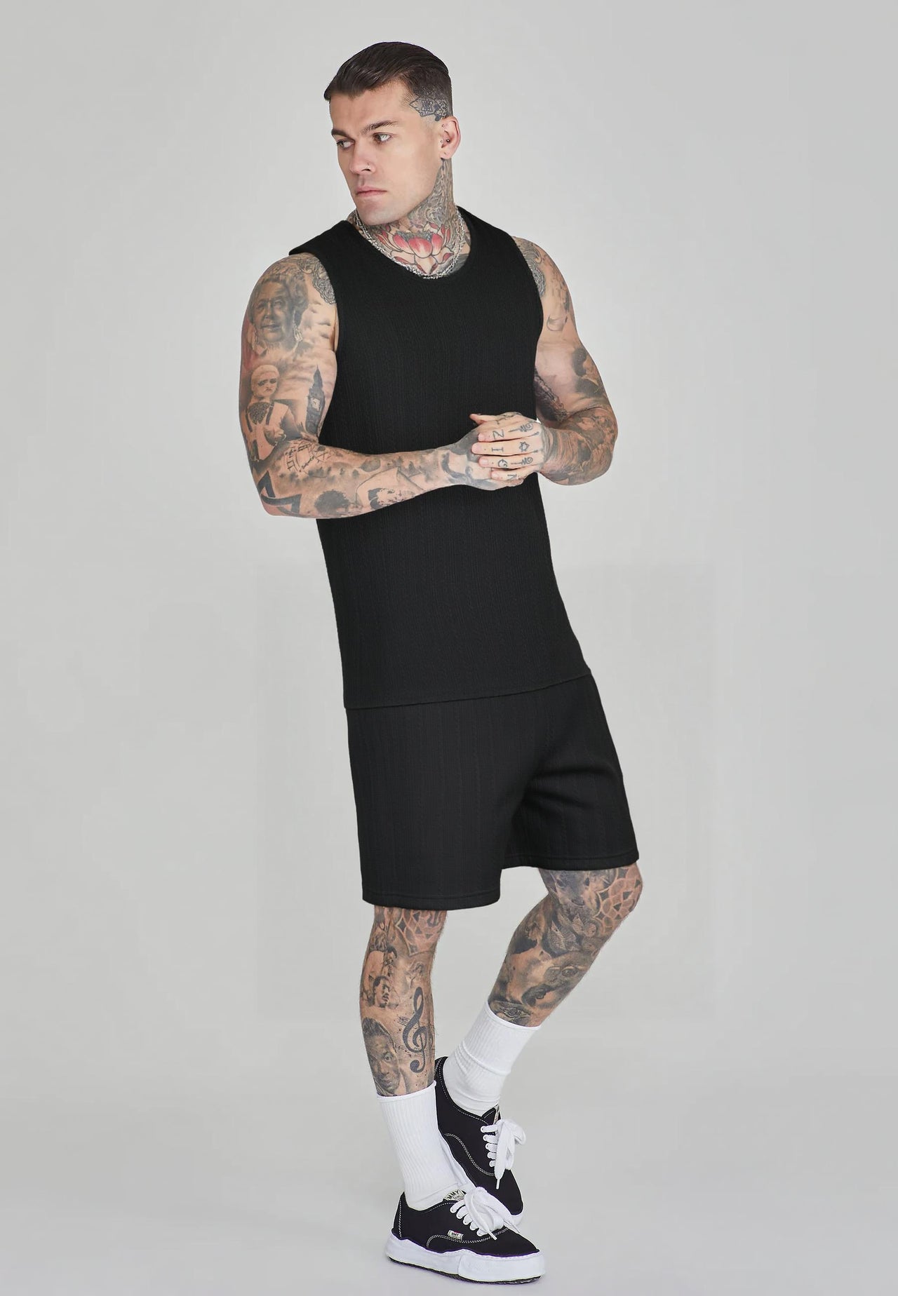 Black Textured Vest (3)