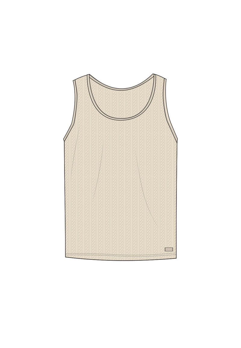 Ecru Textured Vest